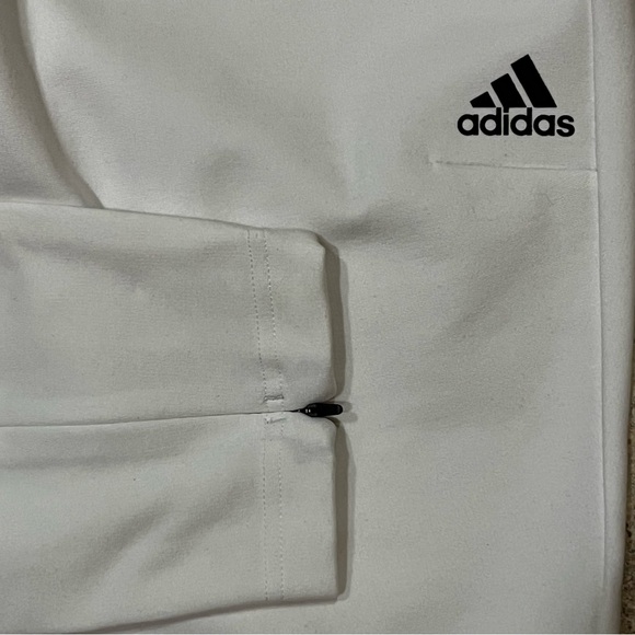 White Sweatpants Tapered Fit Elastic Waist ZNE TAPP PANT Zip Pockets Ladies S - Picture 14 of 14